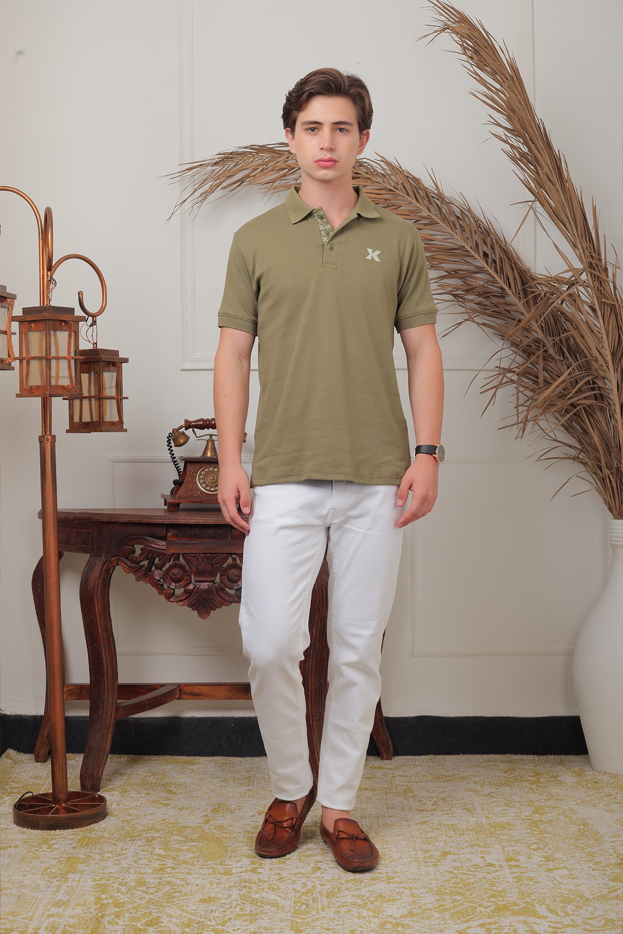 Military Olive Monogram | Regulat Fit