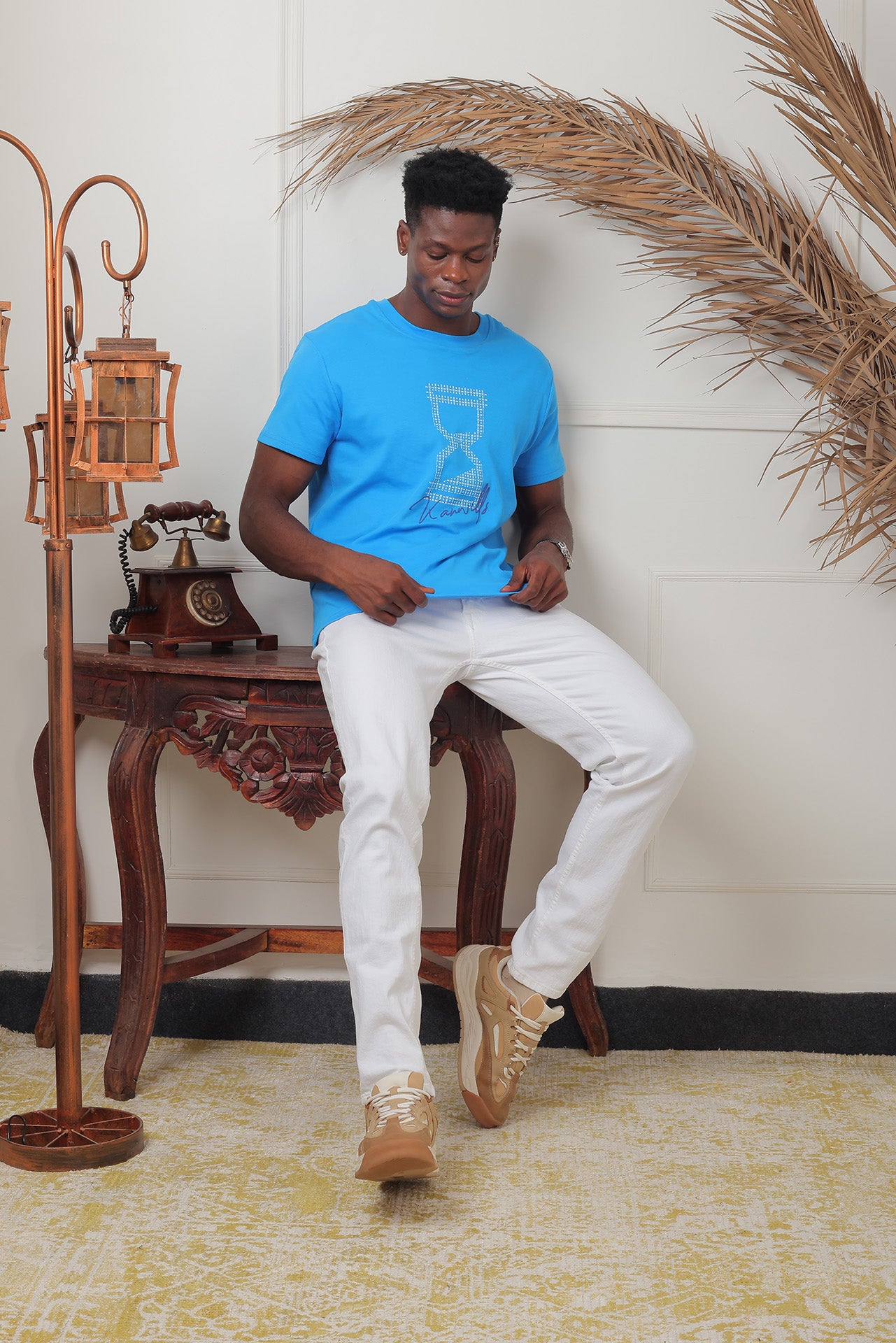 Blue Kanwills Sandglass printed | Regulat Fit