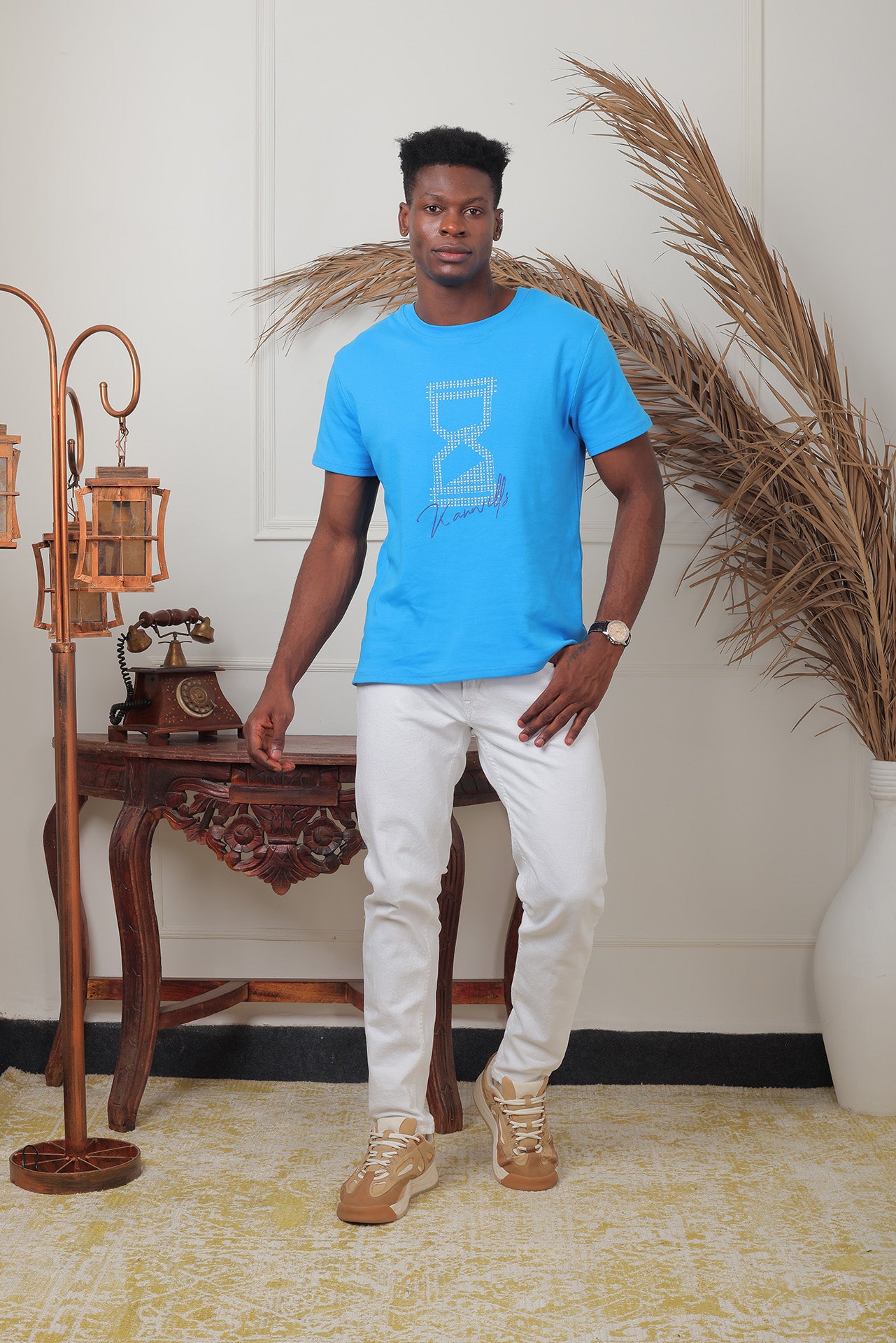 Blue Kanwills Sandglass printed | Regulat Fit