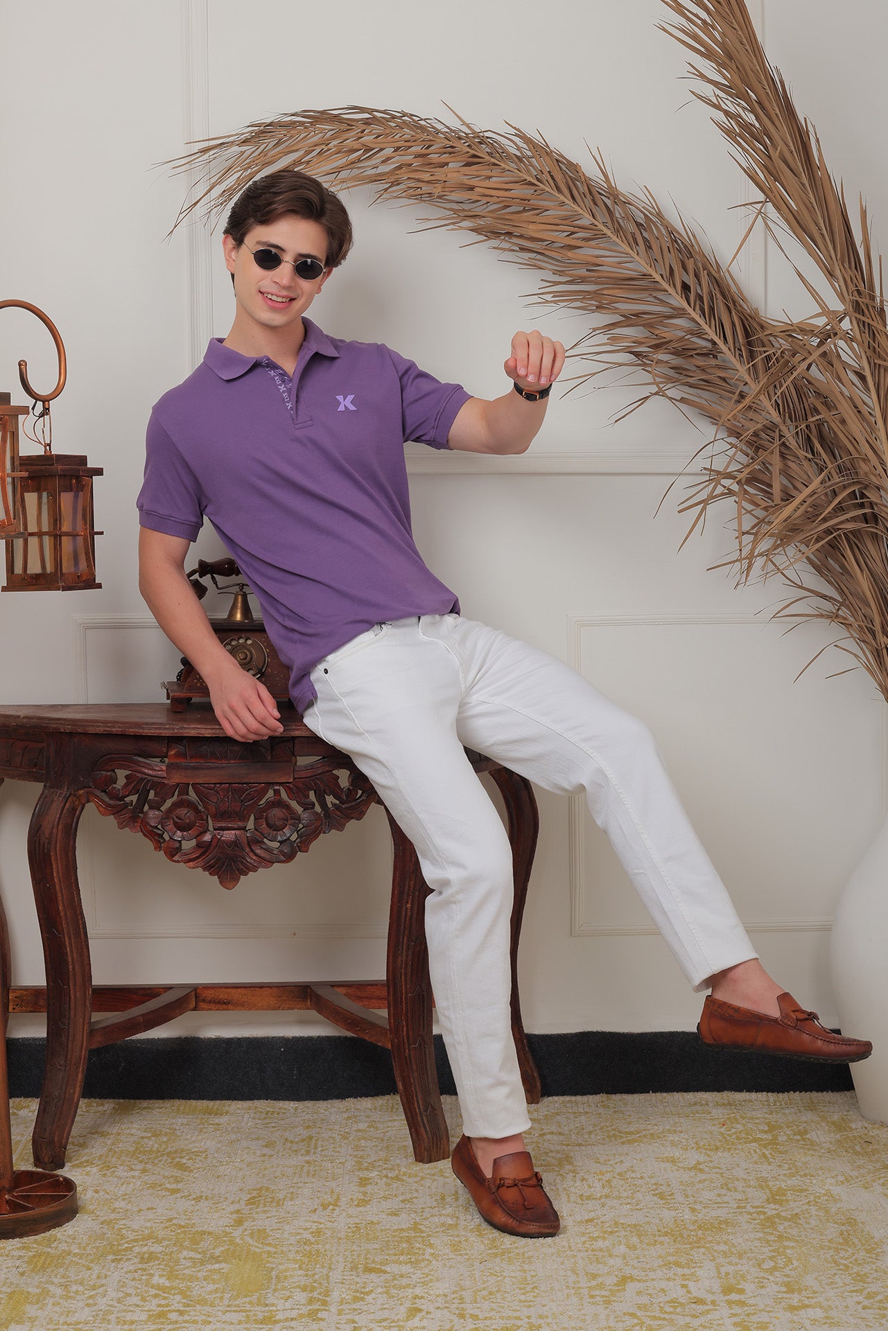 Wineberry Kanwills Monogram | Regulat Fit