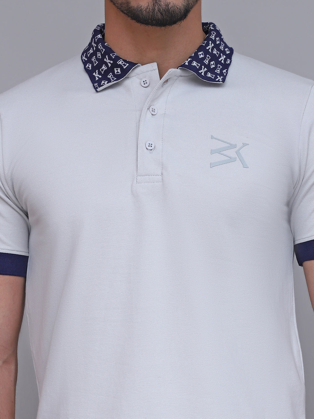 BW Blue Monogram | Slim Fit Polo