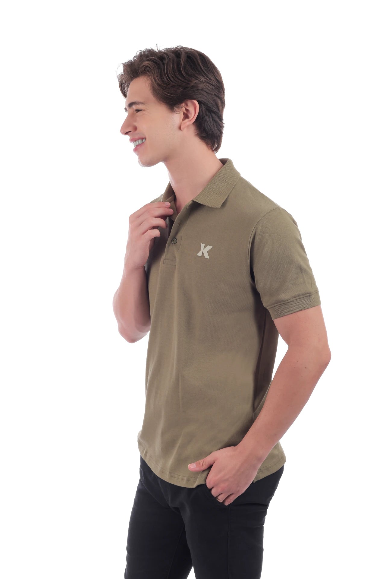 Military Olive Monogram Polo