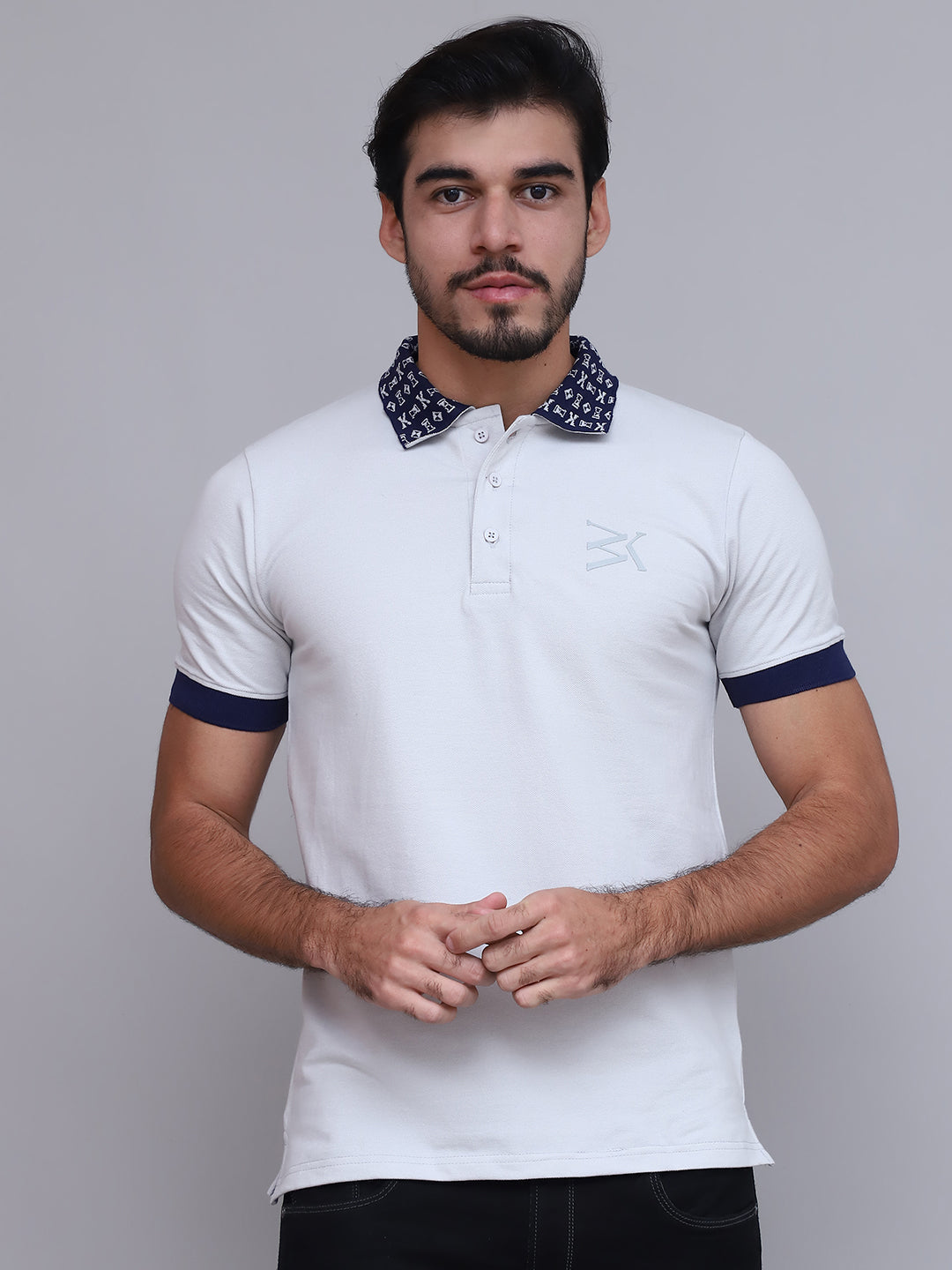 BW Blue Monogram | Slim Fit Polo