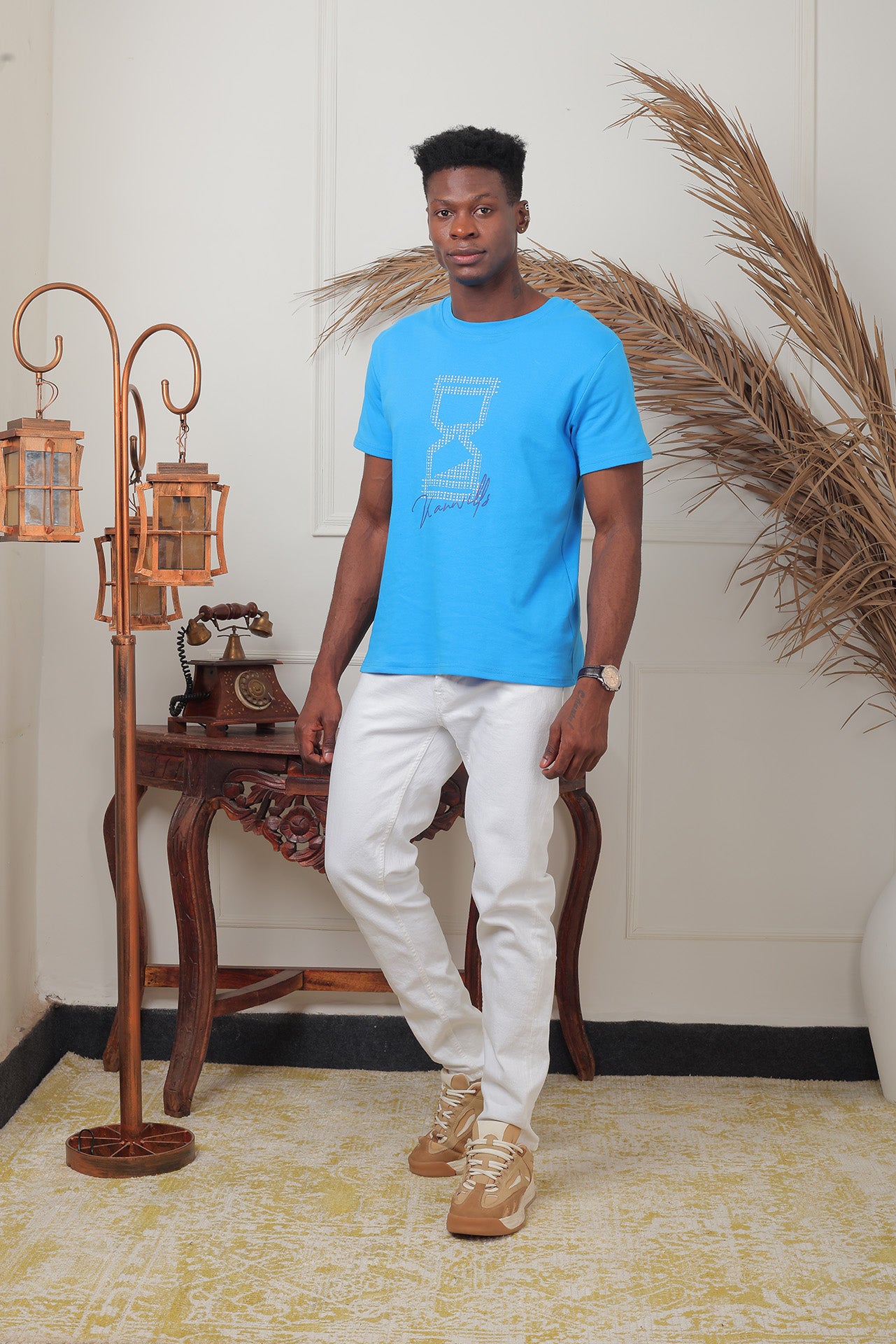 Blue Kanwills Sandglass printed  | Regulat Fit