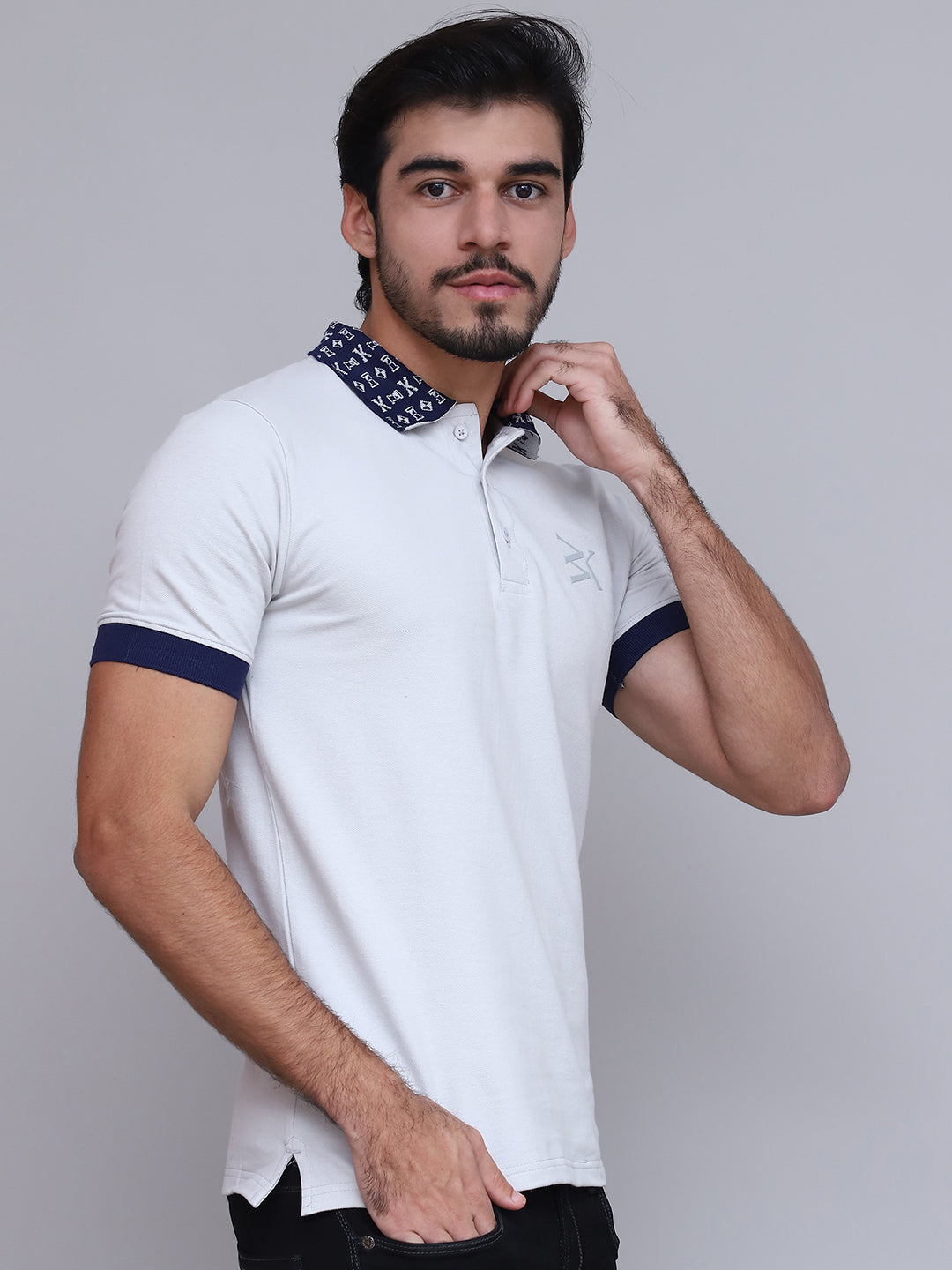 BW Blue Monogram | Slim Fit Polo
