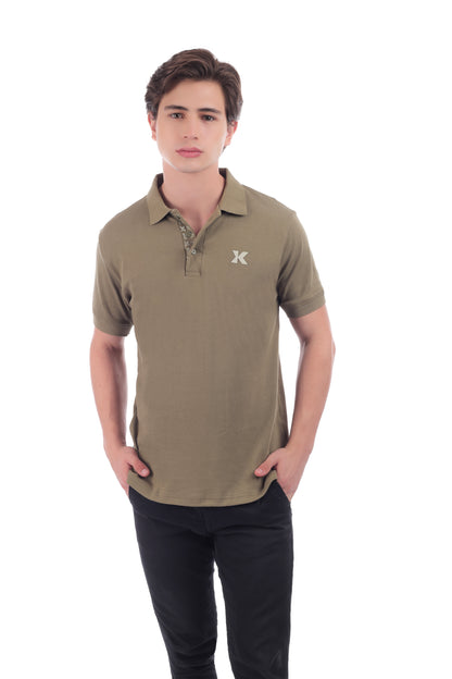 Military Olive Monogram Polo