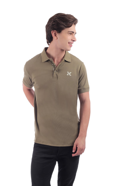 Military Olive Monogram Polo