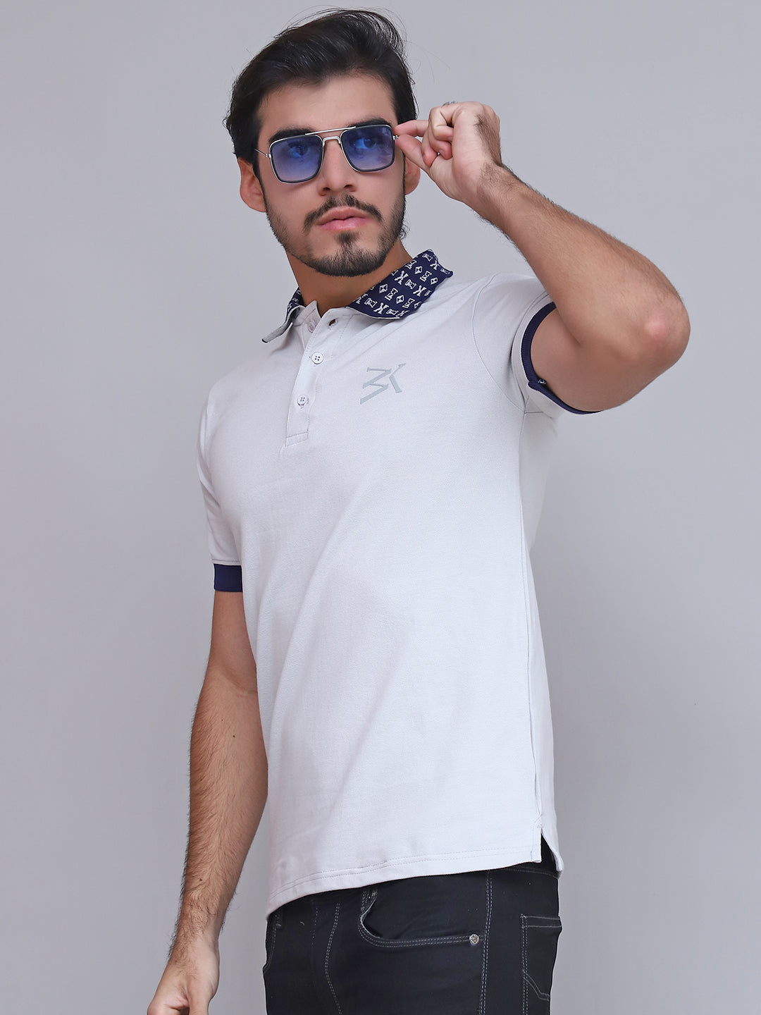 BW Blue Monogram | Slim Fit Polo