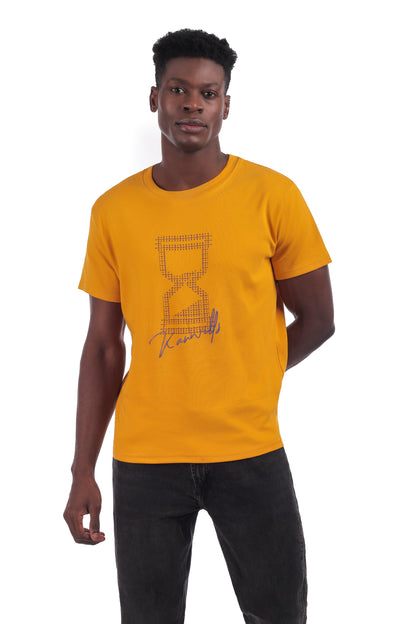 Yellow Kanwills Sandglass printed T-shirt