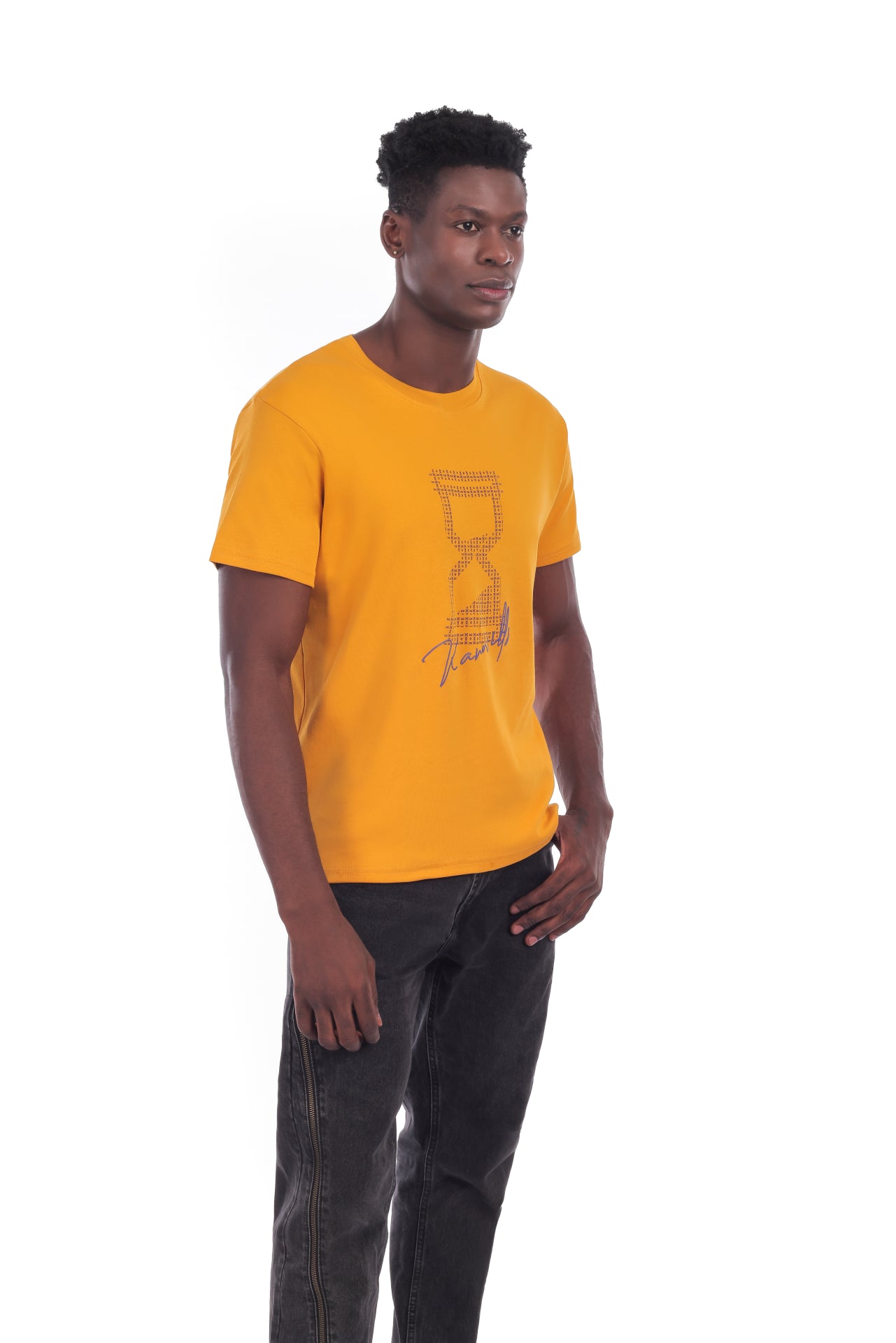 Yellow Kanwills Sandglass printed T-shirt