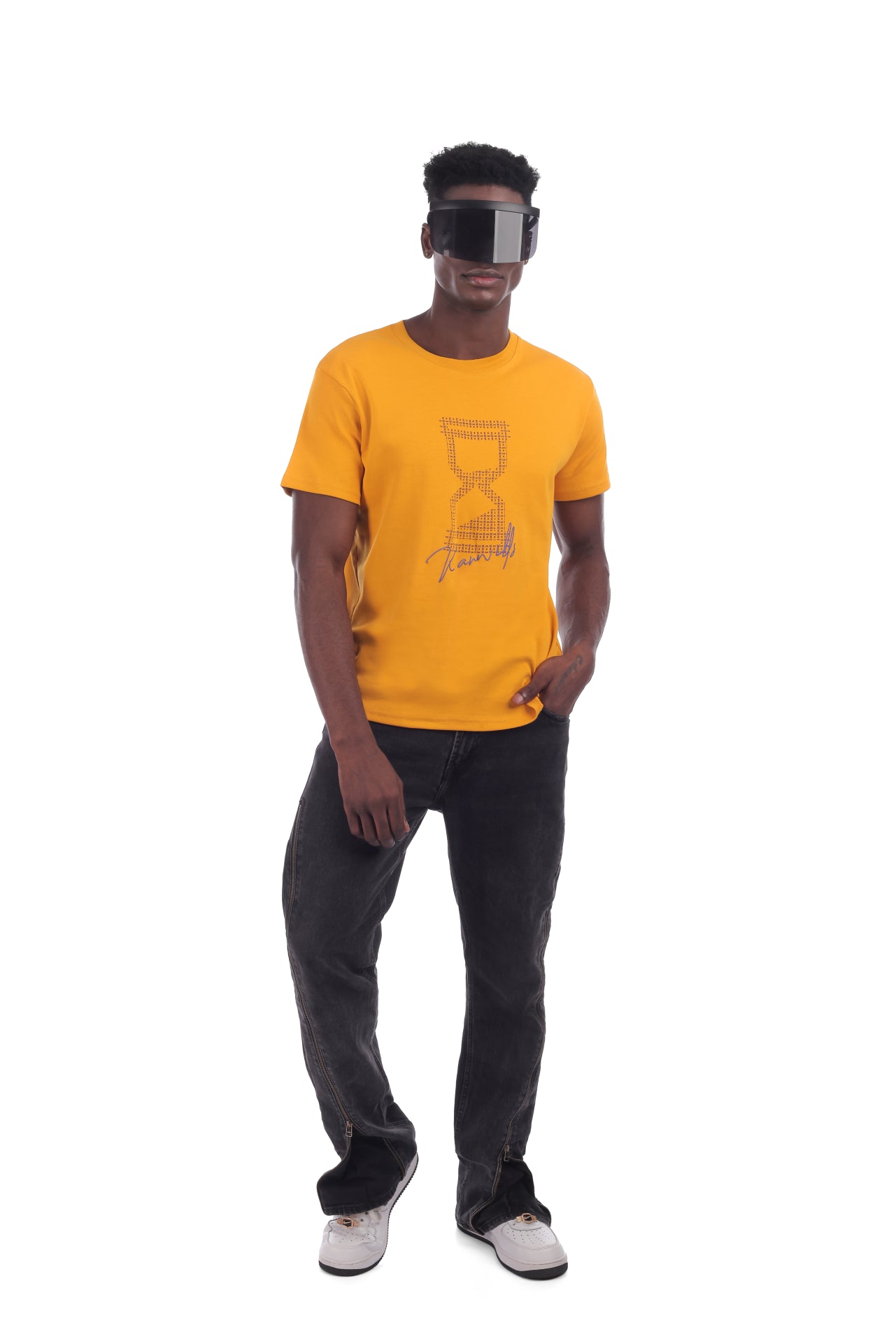 Yellow Kanwills Sandglass printed T-shirt