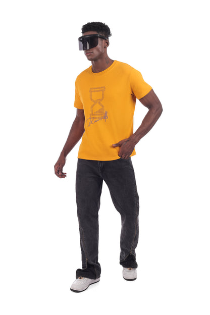 Yellow Kanwills Sandglass printed T-shirt