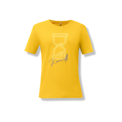 Yellow Kanwills Sandglass printed T-shirt